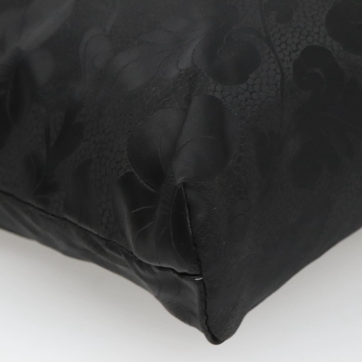 Versace Vintage Tote Nylon, BLACK, NYLON, Tote bag