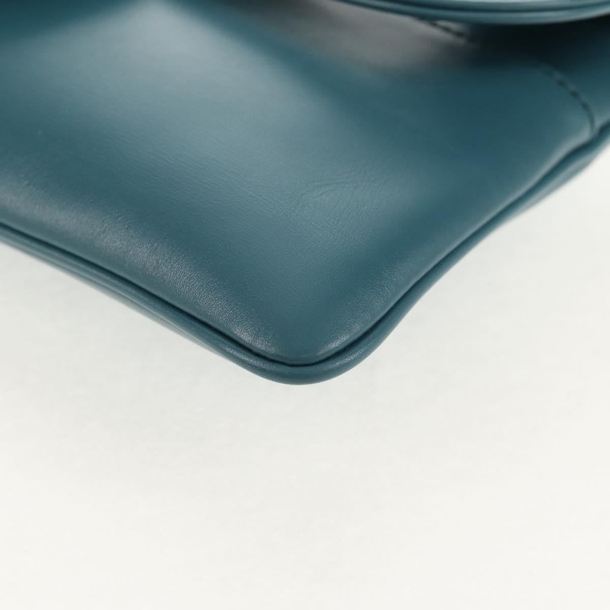 Christian Dior DiorDouble Chain Bag Leather, BLUE, LEATHER, Shoulder bag