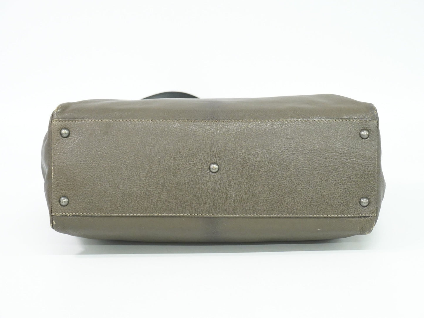 Fendi Peekaboo Bag Leather, GRAY, LEATHER, Handbag