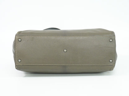 Fendi Peekaboo Bag Leather, GRAY, LEATHER, Handbag