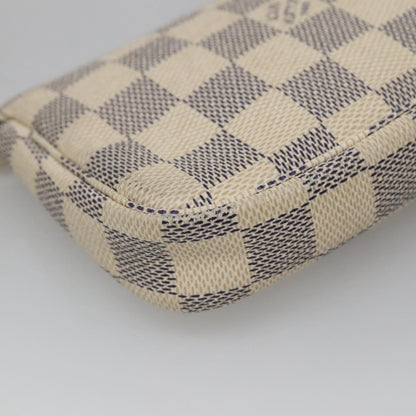 Louis Vuitton Pochette Accessoires Damier, WHITE, CANVAS, Clutche & pouche