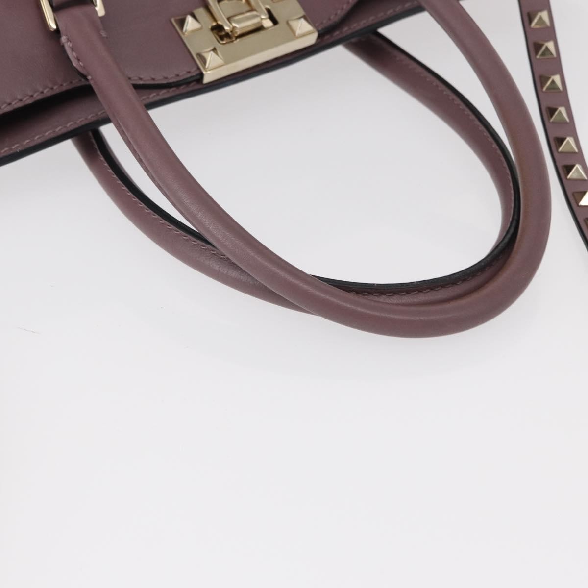 Valentino Garavani Rockstud Tote Rigid Leather, PURPLE, LEATHER, Handbag