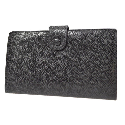 Chanel Timeless CC French Wallet Caviar, BLACK, LEATHER, Wallets