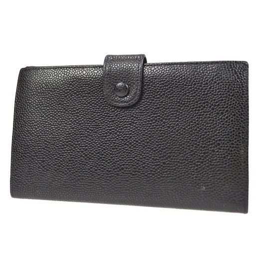 Chanel Timeless CC French Wallet Caviar, BLACK, LEATHER, Wallets