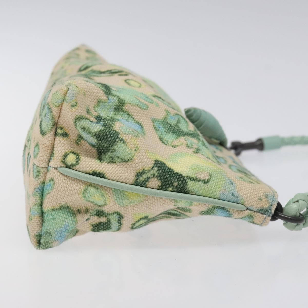 Bottega Veneta Vintage Shoulder Bag Canvas, GREEN, CANVAS, Shoulder bag