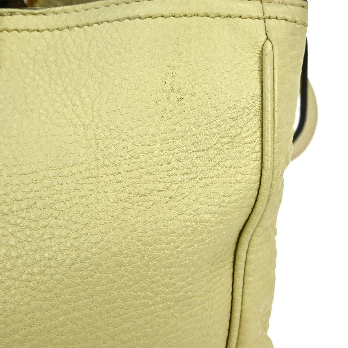 Gucci Bamboo Shopper Tote Leather, ECRU, LEATHER, Tote bag
