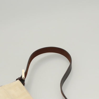 Fendi Mamma Baguette Shoulder Bag Canvas, BEIGE, CANVAS, Shoulder bag