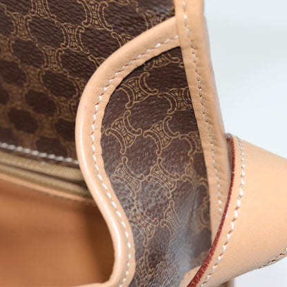 Celine Macadam Shoulder Bag PVC Leather, BROWN, CANVAS, Shoulder bag