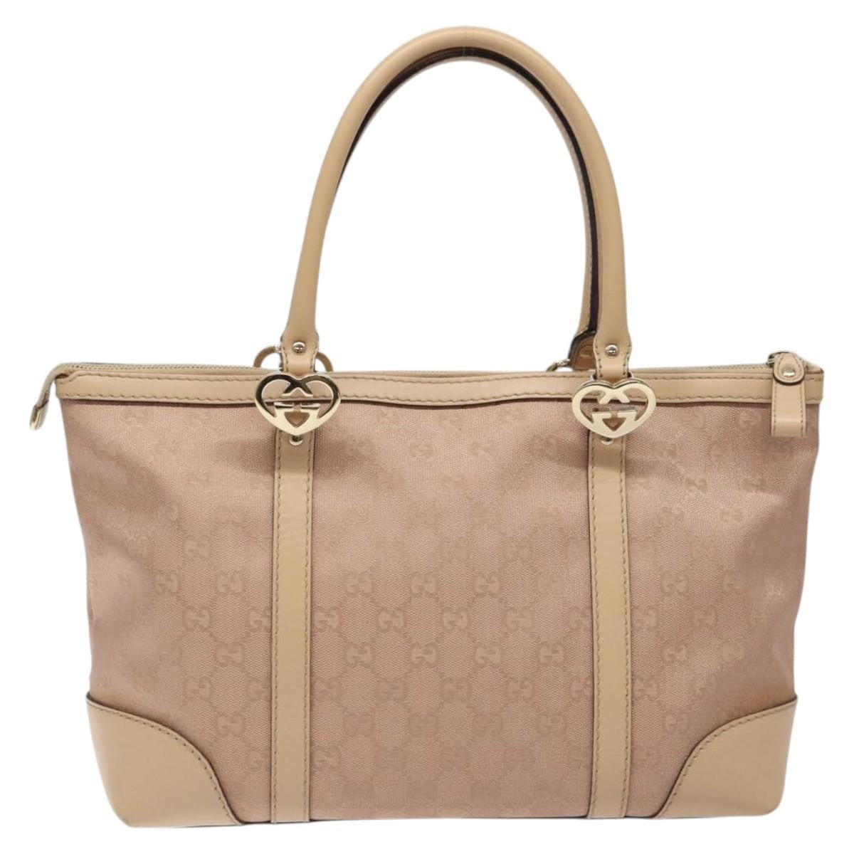 Gucci Lovely Heart Interlocking G Tote GG Canvas, PINK, CANVAS, Tote bag