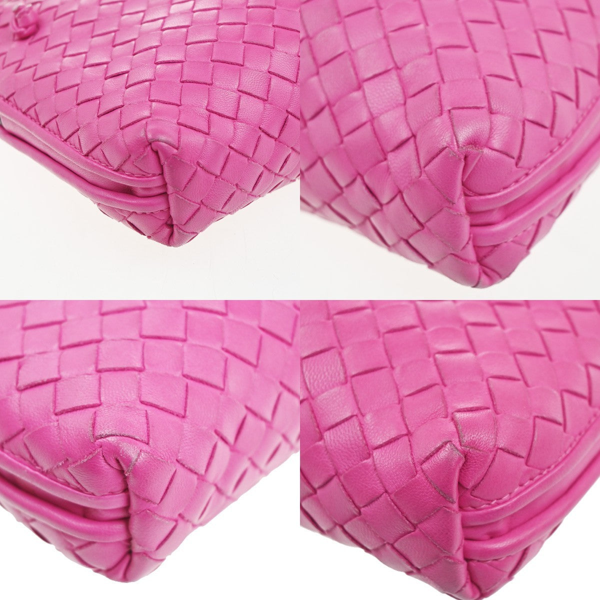 Bottega Veneta Nodini Crossbody Bag Intrecciato Nappa, PINK, LEATHER, Shoulder bag