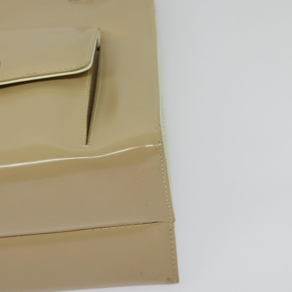 Salvatore Ferragamo Gancini handbag Patent leather, BEIGE, PATENT_LEATHER, Handbag