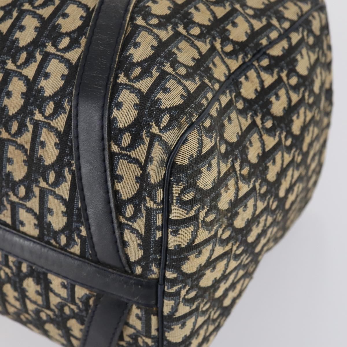 Christian Dior Vintage Trotter Boston Bag Diorissimo Canvas, NAVY, CANVAS, Travel bag