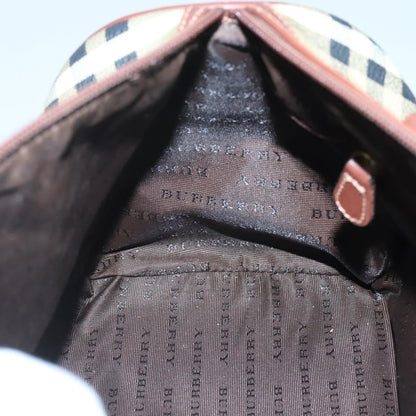 Burberry Chester Satchel Haymarket Coated Canvas, BEIGE, CANVAS, Handbag