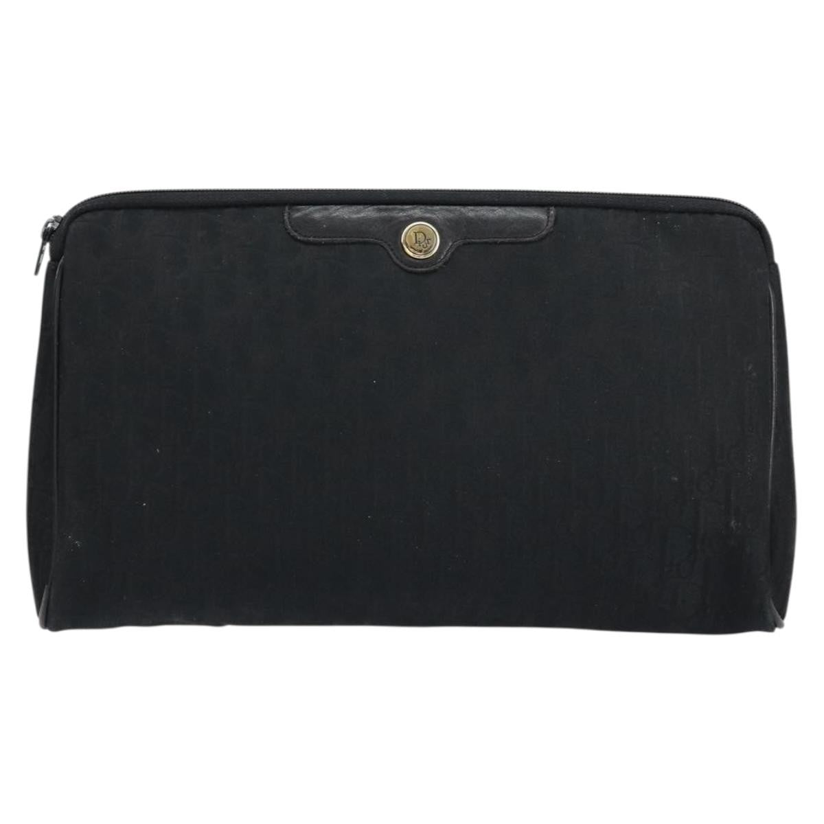 Christian Dior Trotter pouch Diorissimo Canvas, BLACK, CANVAS, Clutche & pouche