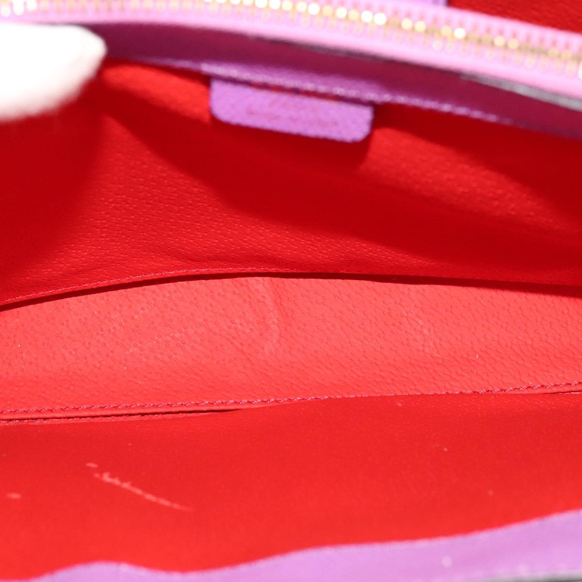 Celine Vintage turn lock shoulder bag Leather, PURPLE, LEATHER, Shoulder bag