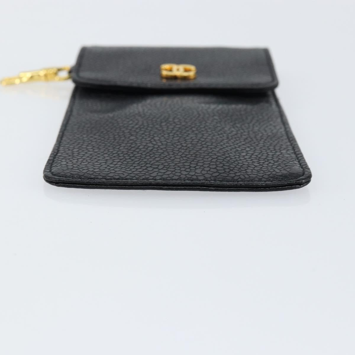 Chanel Vintage CC Phone Holder Crossbody Bag Caviar, BLACK, LEATHER, Clutche & pouche
