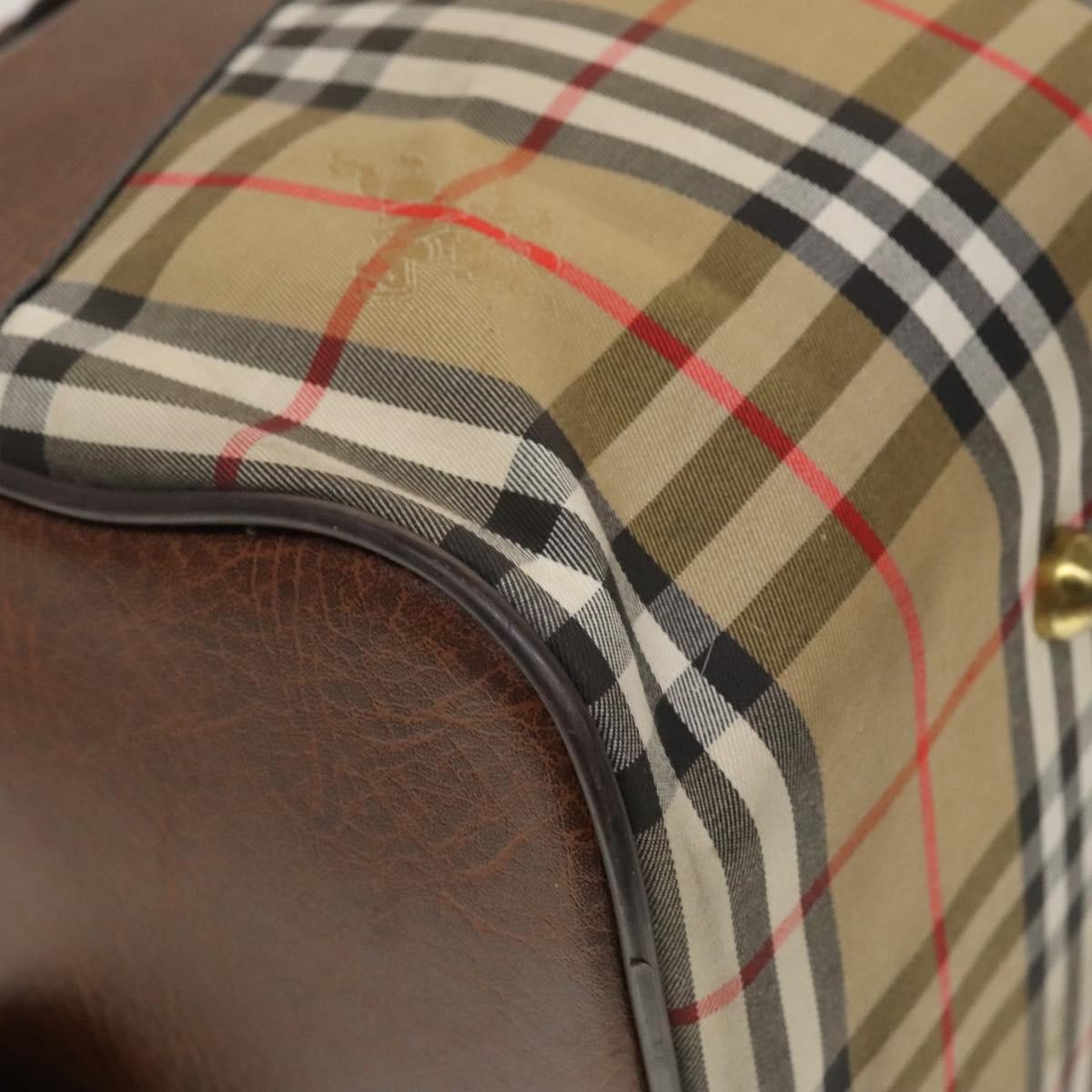 Burberry Nova check boston bag Canvas, BEIGE, CANVAS, Travel bag