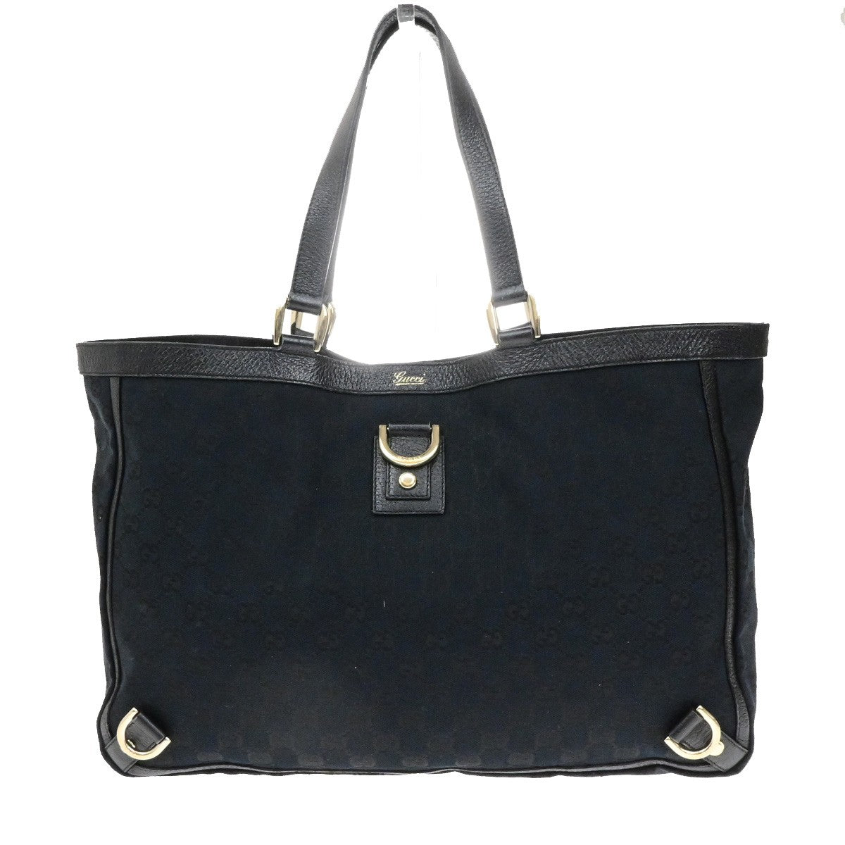 Gucci Abbey D-Ring Tote GG Canvas, BLACK, CANVAS, Tote bag
