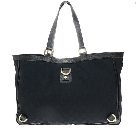 Gucci Abbey D-Ring Tote GG Canvas, BLACK, CANVAS, Tote bag