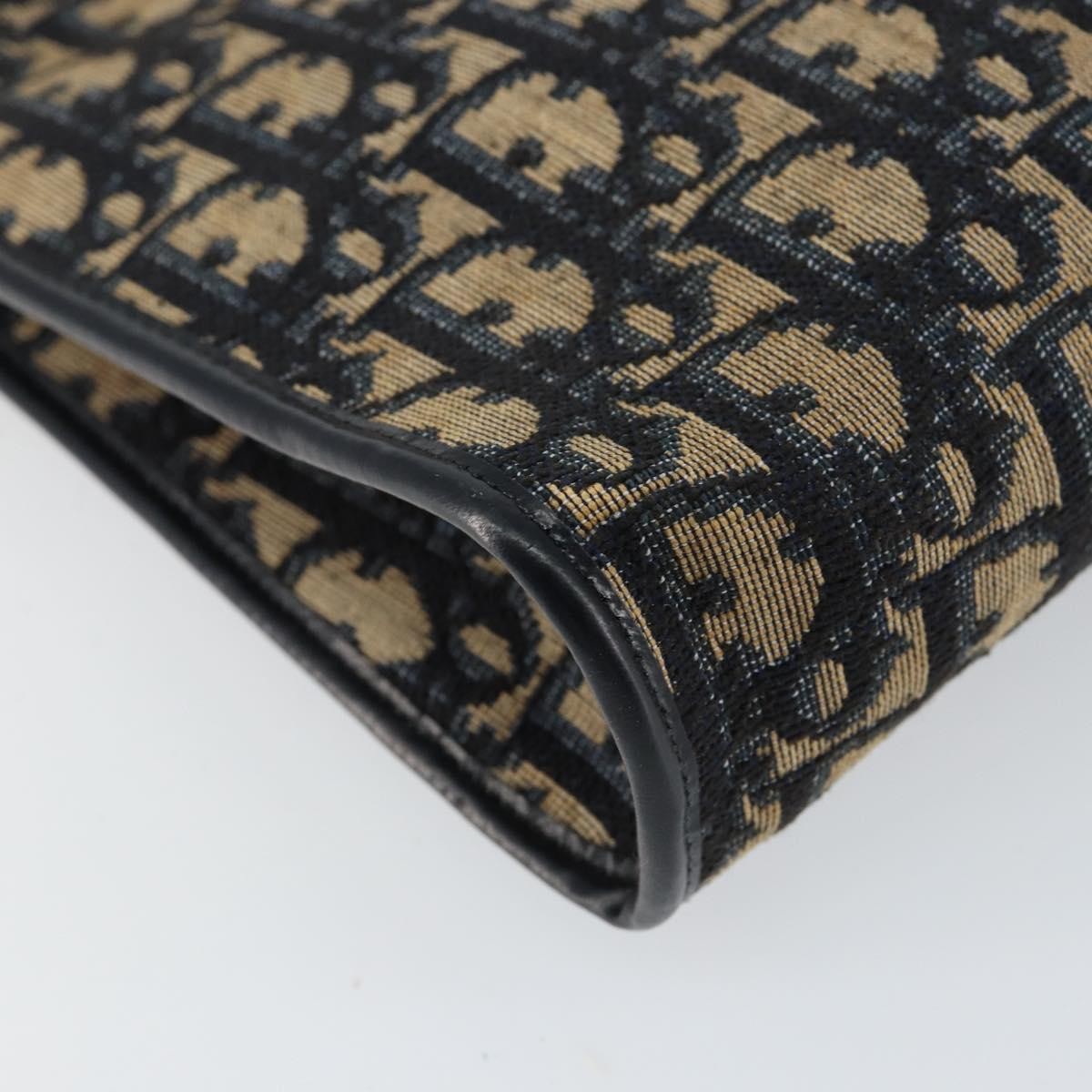 Christian Dior Vintage Trotter Shoulder Bag Canvas, NAVY, CANVAS, Shoulder bag