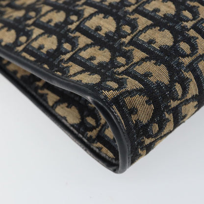 Christian Dior Vintage Trotter Shoulder Bag Canvas, NAVY, CANVAS, Shoulder bag