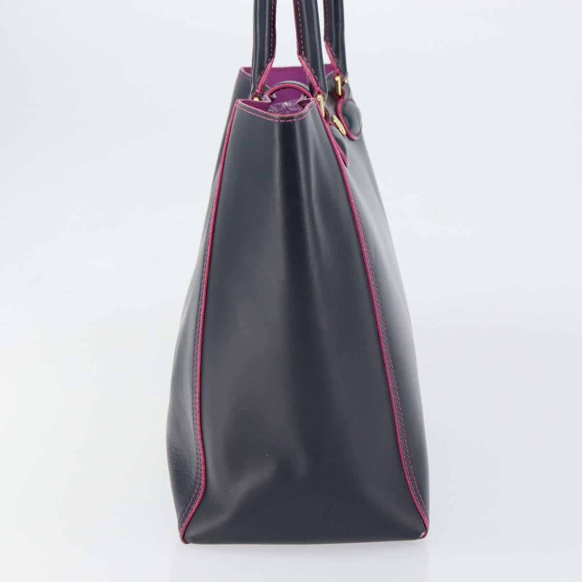 Loewe Leo Shopper Tote Leather, NAVY, LEATHER, Tote bag