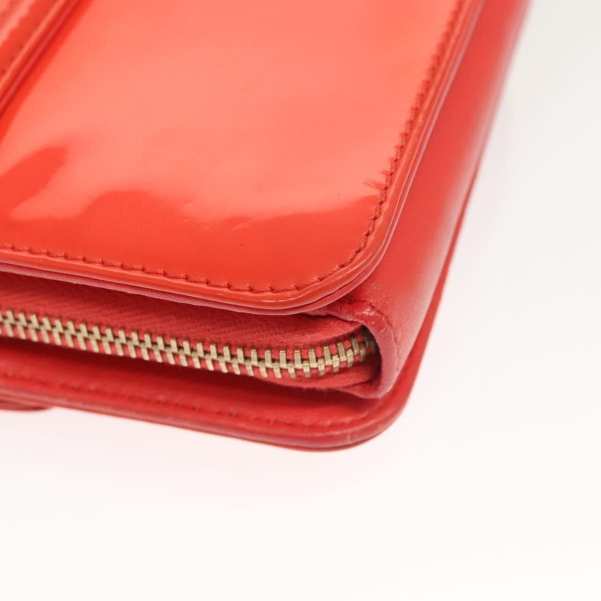 Chanel Reissue 2.55 Square Zip Around Card Holder Wallet Quilted Aged Calfskin, ORANGE, PATENT_LEATHER, Wallets