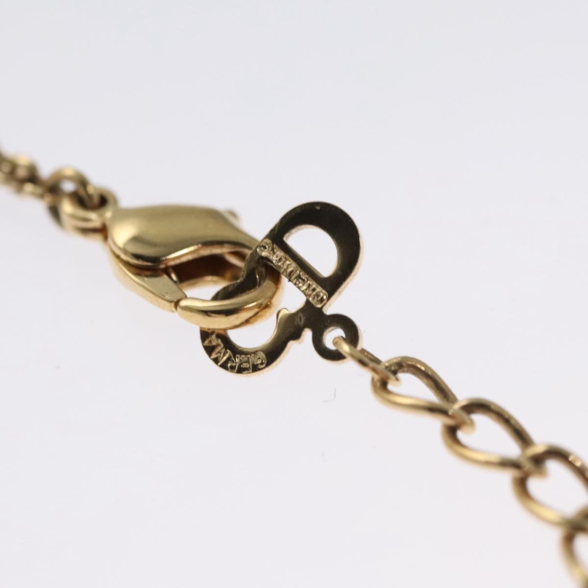 Christian Dior CD Pendant Necklace Metal, GOLD, METAL, Necklace