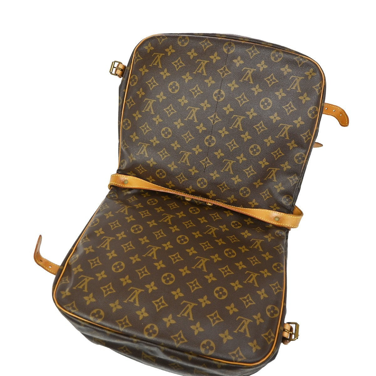 Louis Vuitton Saumur Handbag Monogram Canvas, BROWN, CANVAS, Shoulder bag