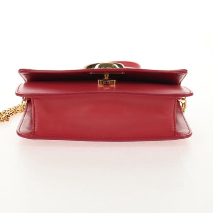 Chloe C Chain Clutch Leather, PINK, LEATHER, Clutche & pouche