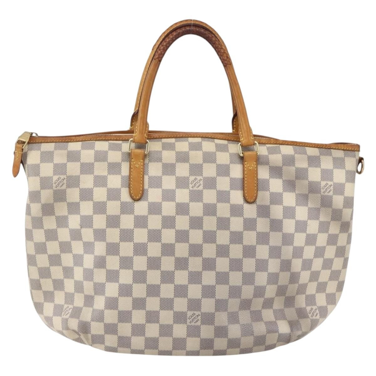 Louis Vuitton Riviera Handbag Damier, WHITE, CANVAS, Handbag