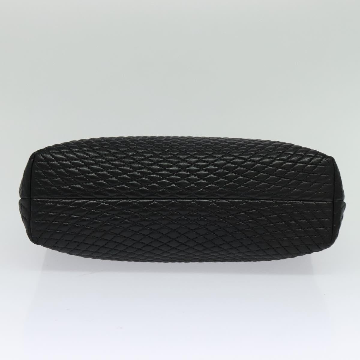 Bally Vintage Handbag Quilted Leather, BLACK, LEATHER, Handbag