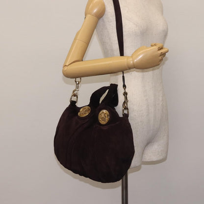 Gucci Hysteria Convertible Top Handle Bag Suede, BURGUNDY, SUEDE, Handbag