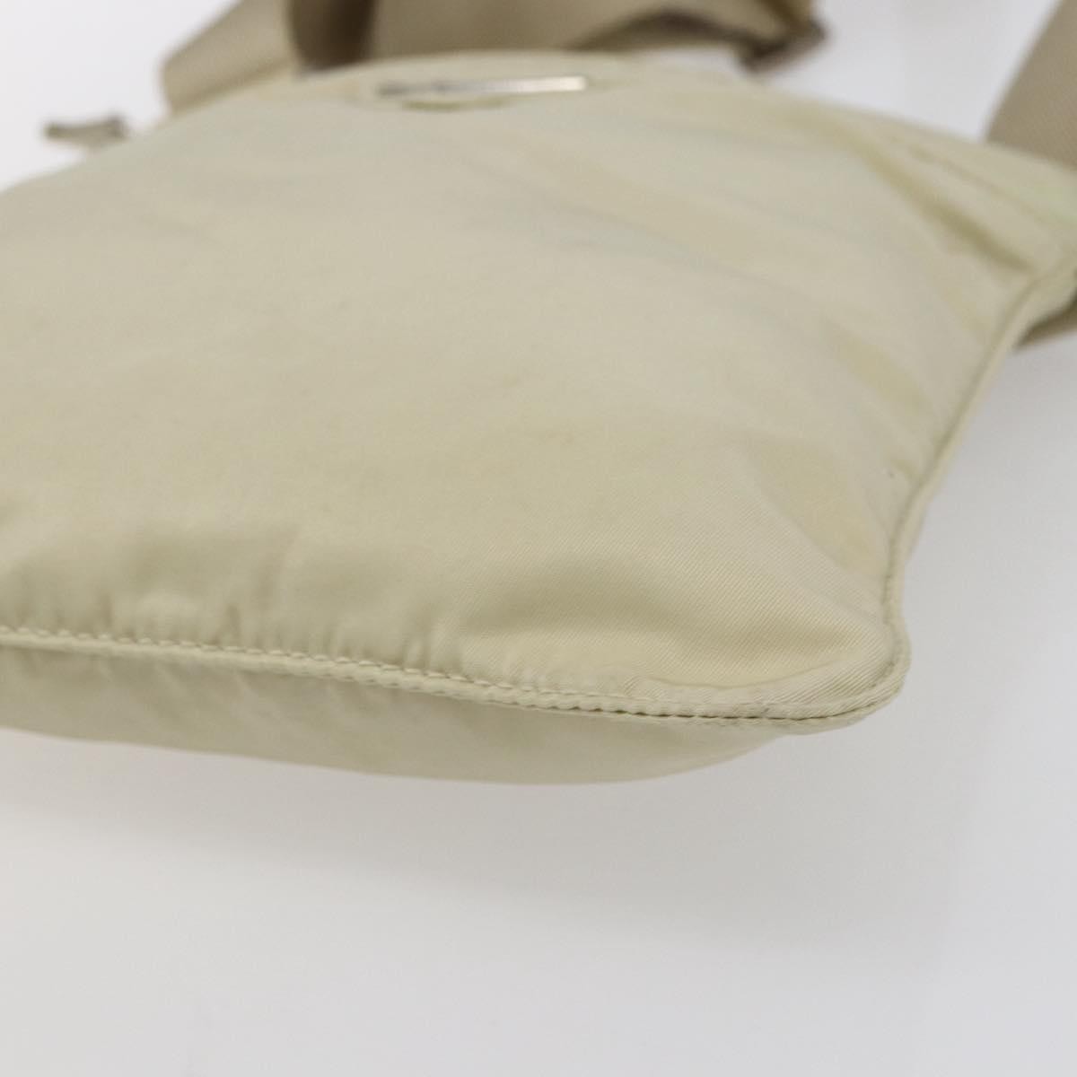 Prada Front Pocket Messenger Bag Tessuto, BEIGE, NYLON, Shoulder bag