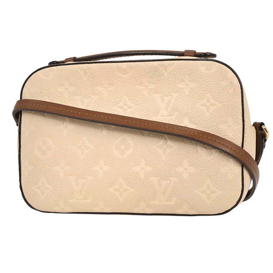 Louis Vuitton Saintonge Handbag Monogram Empreinte Leather, BEIGE, LEATHER, Crossbody bag