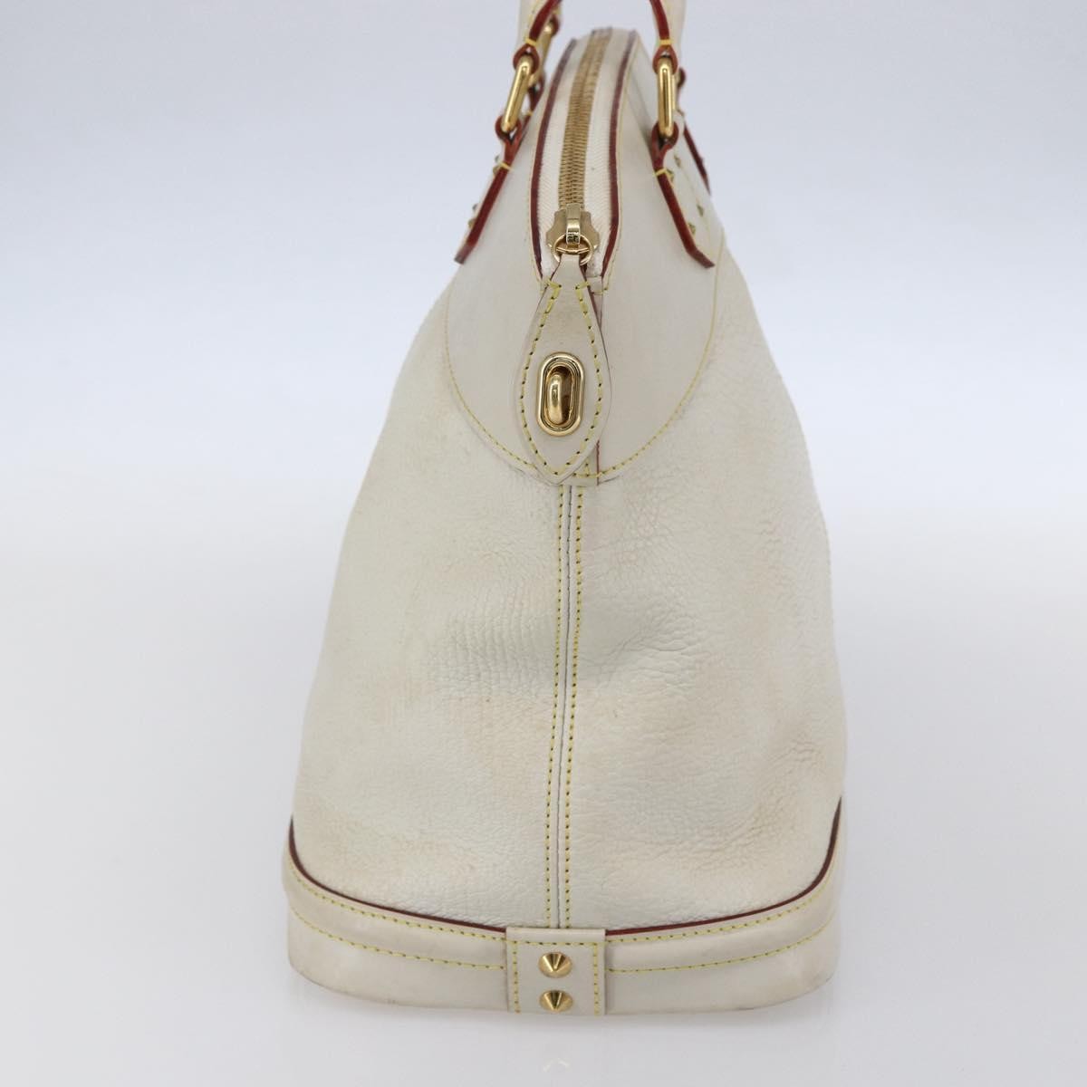Louis Vuitton Suhali Lockit Handbag Leather, WHITE, LEATHER, Handbag