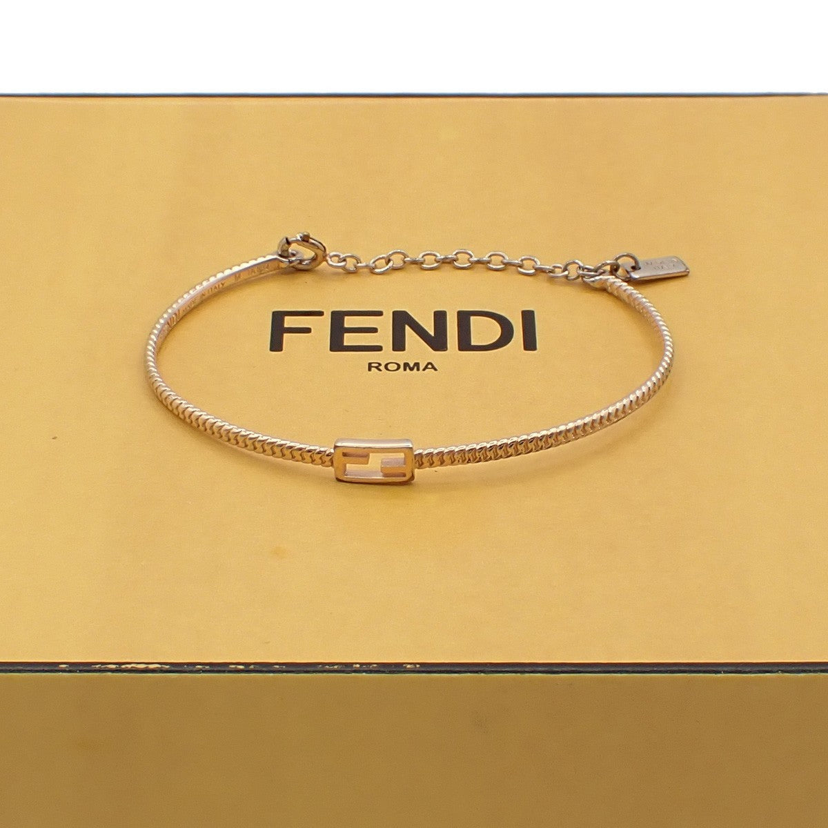 Fendi Baguette Bracelet Gold Plated, GOLD, GOLD_PLATED, Bracelet