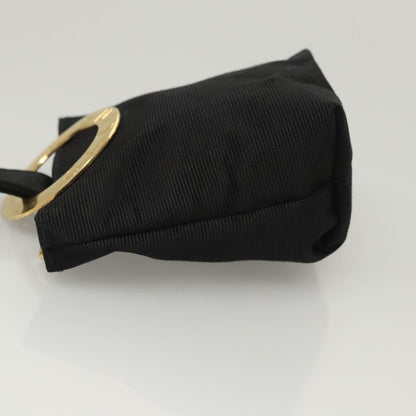 Celine Circle Logo Pouch Nylon, BLACK, NYLON, Clutche & pouche