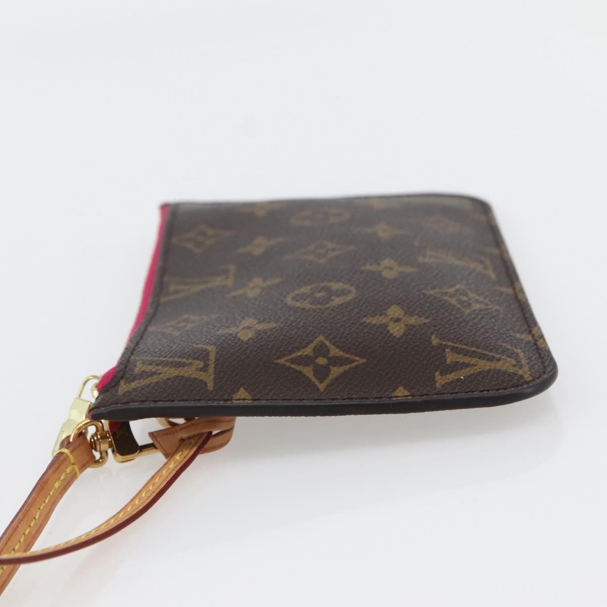 Louis Vuitton Neverfull Pochette Monogram Canvas, BROWN, CANVAS, Clutche & pouche