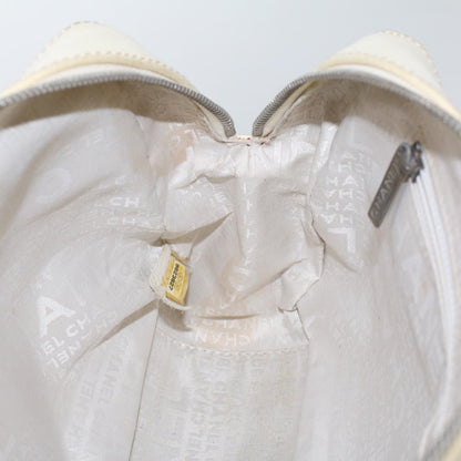 Chanel Vintage Shoulder Bag Canvas, WHITE, CANVAS, Shoulder bag