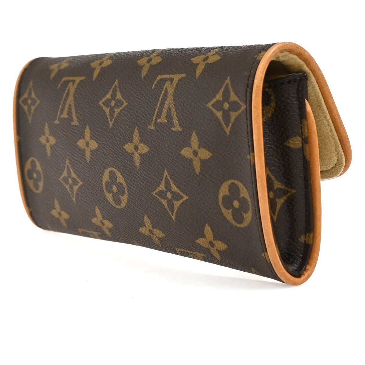 Louis Vuitton Twin Handbag Monogram Canvas, Brown, Leather, Clutch