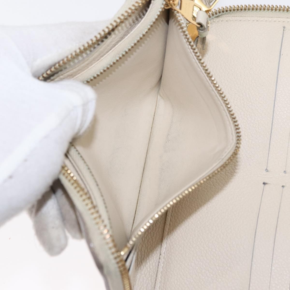 Louis Vuitton Zippy Wallet NM Leather Empreinte, WHITE, LEATHER, Wallets