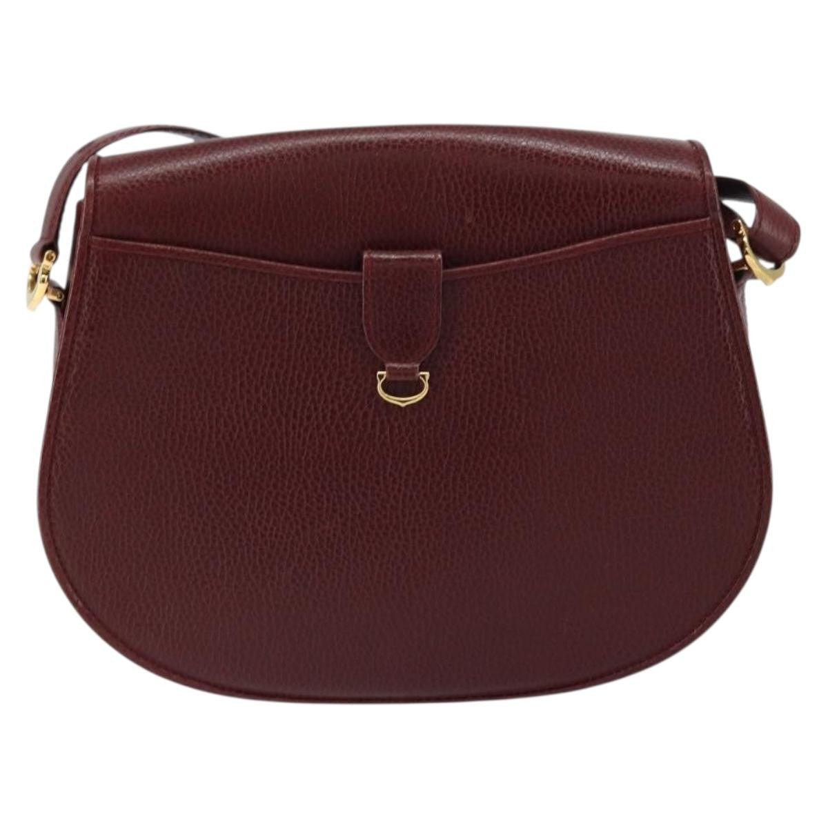 cartier Must de Cartier Shoulder Bag Leather, BURGUNDY, LEATHER, Shoulder bag