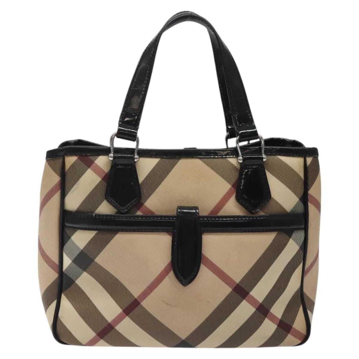 Burberry Nova Check Handbag Nova Check Canvas, BEIGE, CANVAS, Handbag