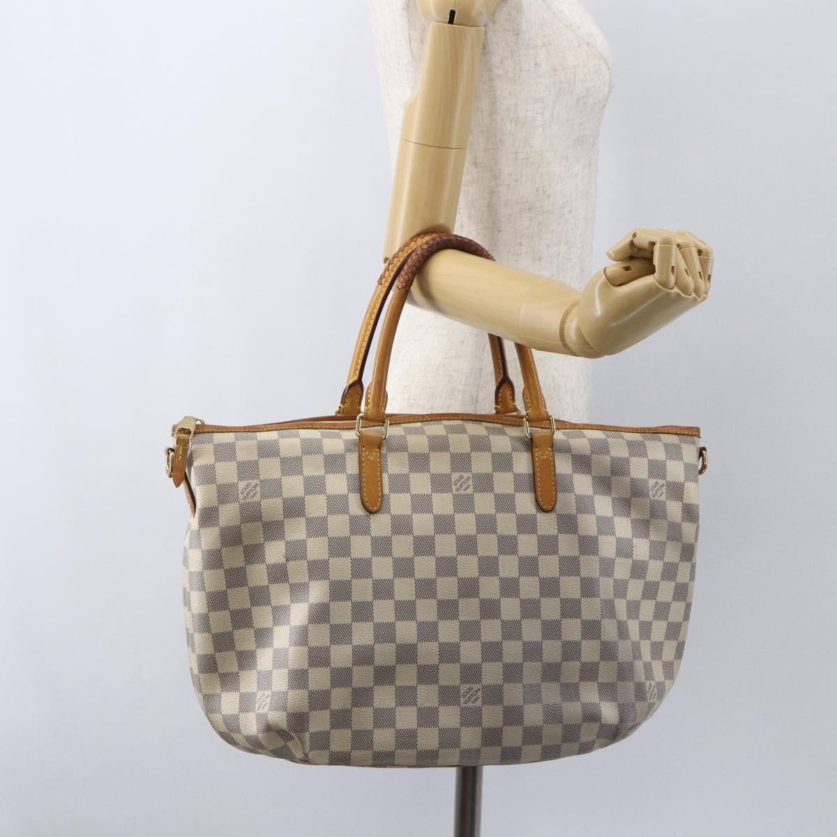 Louis Vuitton Riviera Handbag Damier, WHITE, CANVAS, Handbag