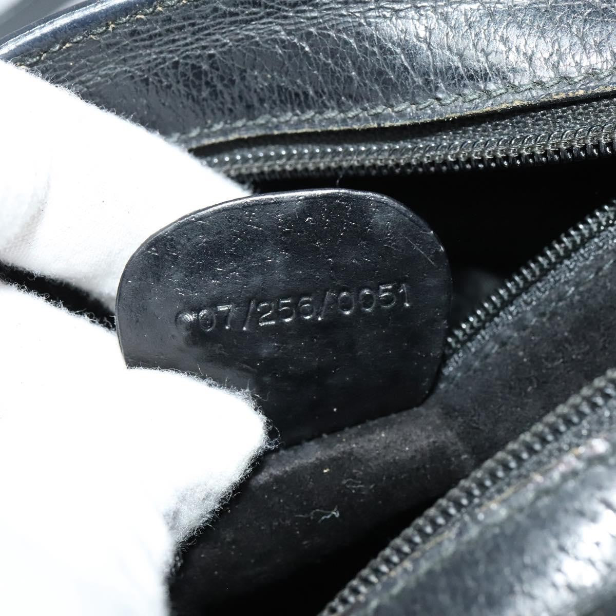 Gucci Vintage double G logo shoulder bag Leather, BLACK, LEATHER, Shoulder bag