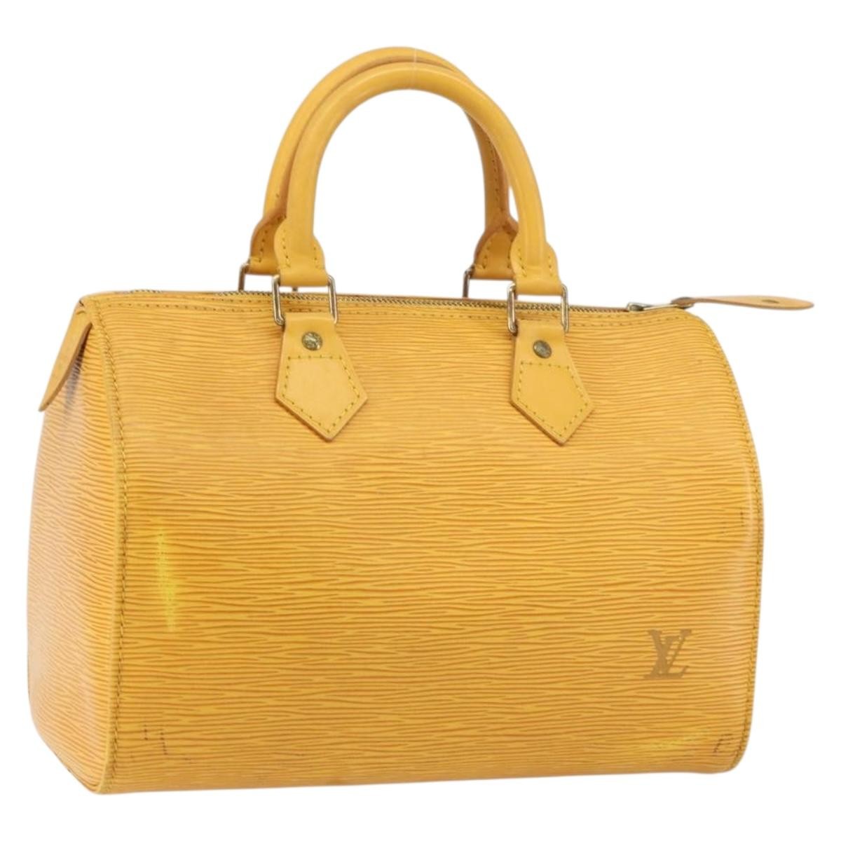 Louis Vuitton Speedy Handbag Epi Leather, YELLOW, LEATHER, Handbag