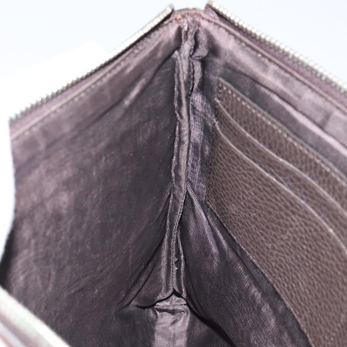 Gucci Vintage Zip Clutch Leather, BROWN, LEATHER, Clutche & pouche