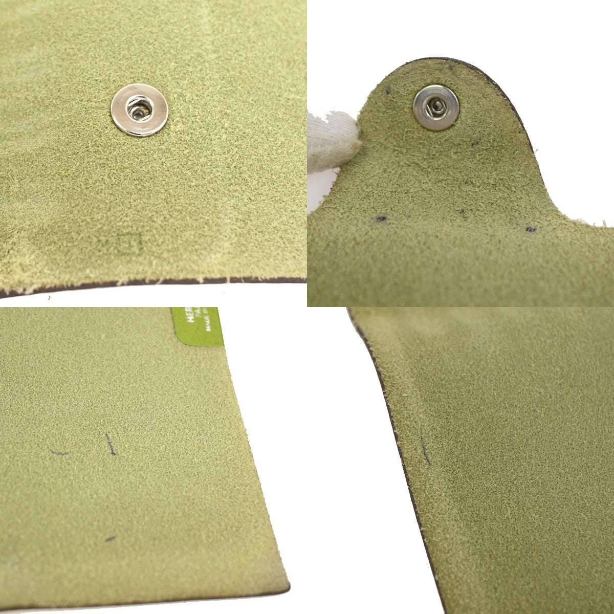 Hermes Ulysse Agenda Cover Leather, Green, Leather, Wallet
