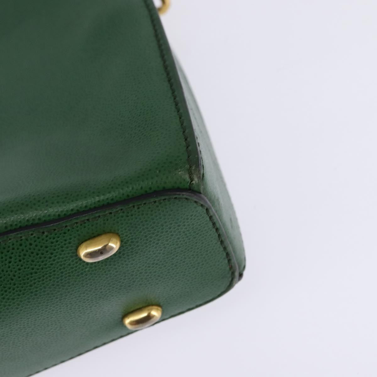Celine Shoulder Bag Leather, GREEN, LEATHER, Shoulder bag